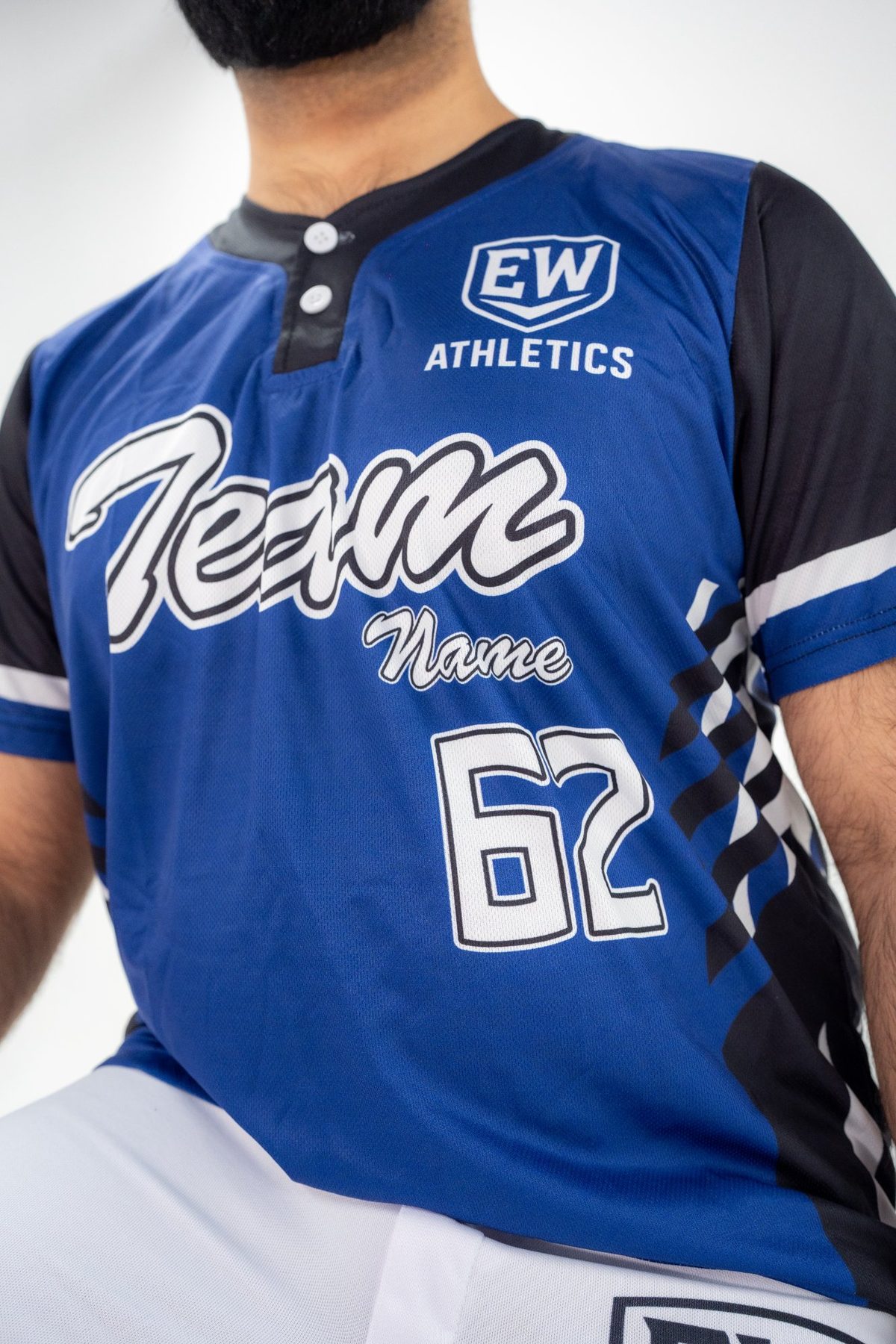 EW Athletics — Two-Button — Blue #62 Detail