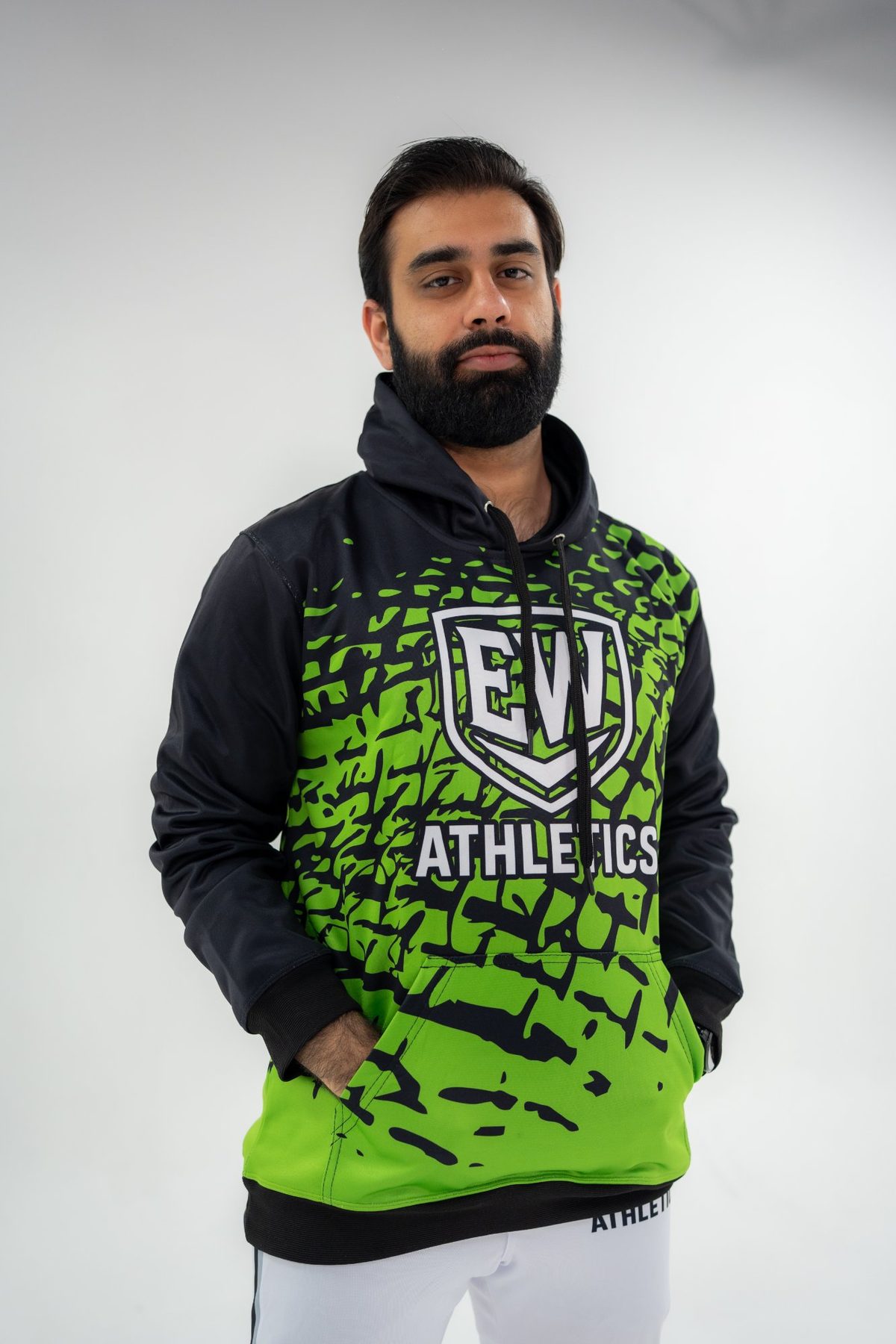 Hoodie — Orange/Blue